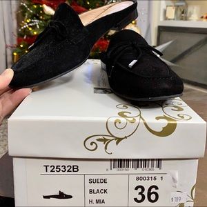 NWT black suede Brenda Zara